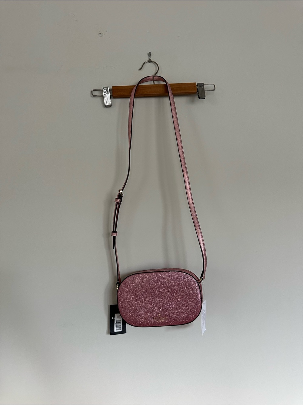 kate spade Rose Pink Glitter Oval Crossbody